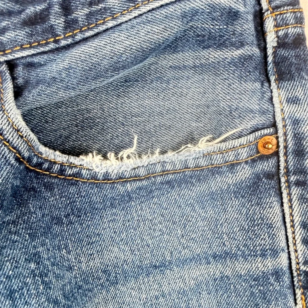 Levis 505 Mens Straight Leg Regular Fit Jeans 32x34 (31x31) Distressed Americana